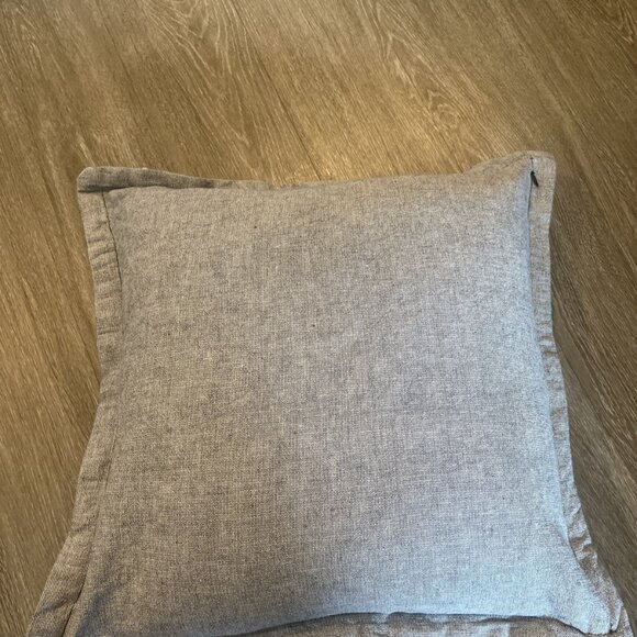 Ralph Lauren Home Austin Feather Fill Pillow 18 x 18 Gray Black White - Picture 2 of 3